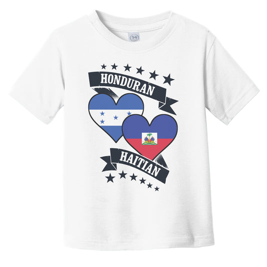 Honduran Haitian Heart Flags Honduras Haiti Infant Toddler T-Shirt