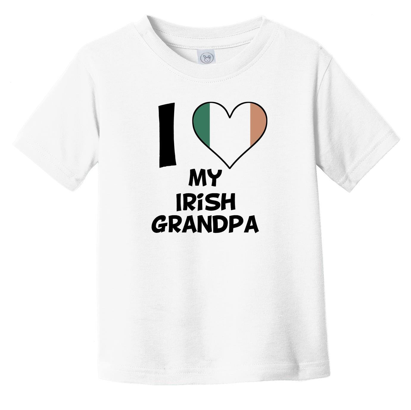 I Heart My Irish Grandpa Ireland Flag Infant Toddler T-Shirt