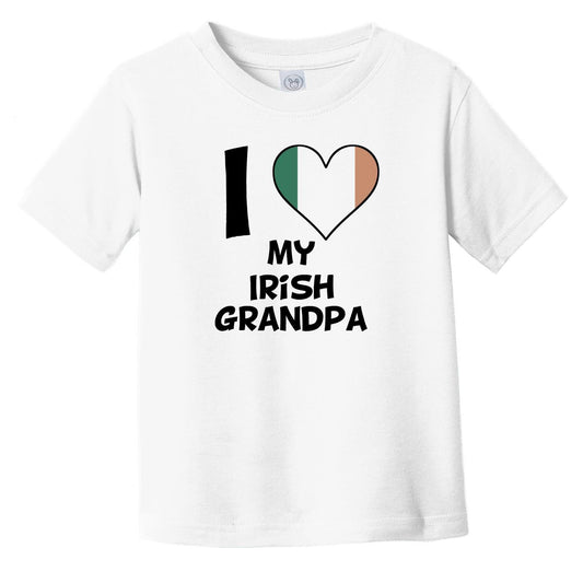 I Heart My Irish Grandpa Ireland Flag Infant Toddler T-Shirt