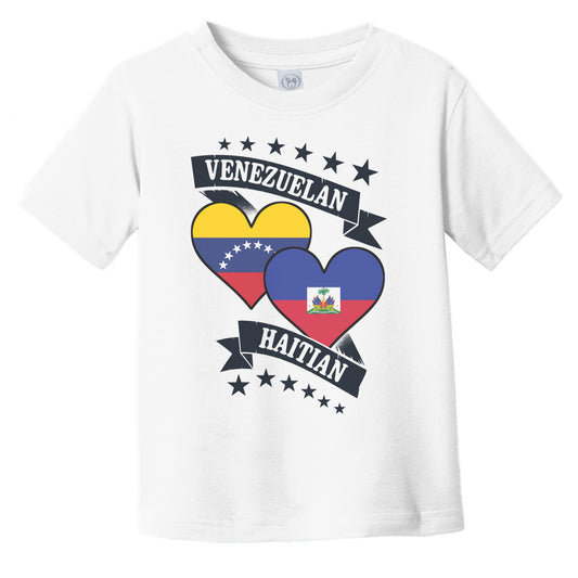 Venezuela Haitian Heart Flags Venezuela Haiti Infant Toddler T-Shirt