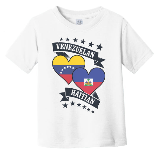 Venezuela Haitian Heart Flags Venezuela Haiti Infant Toddler T-Shirt