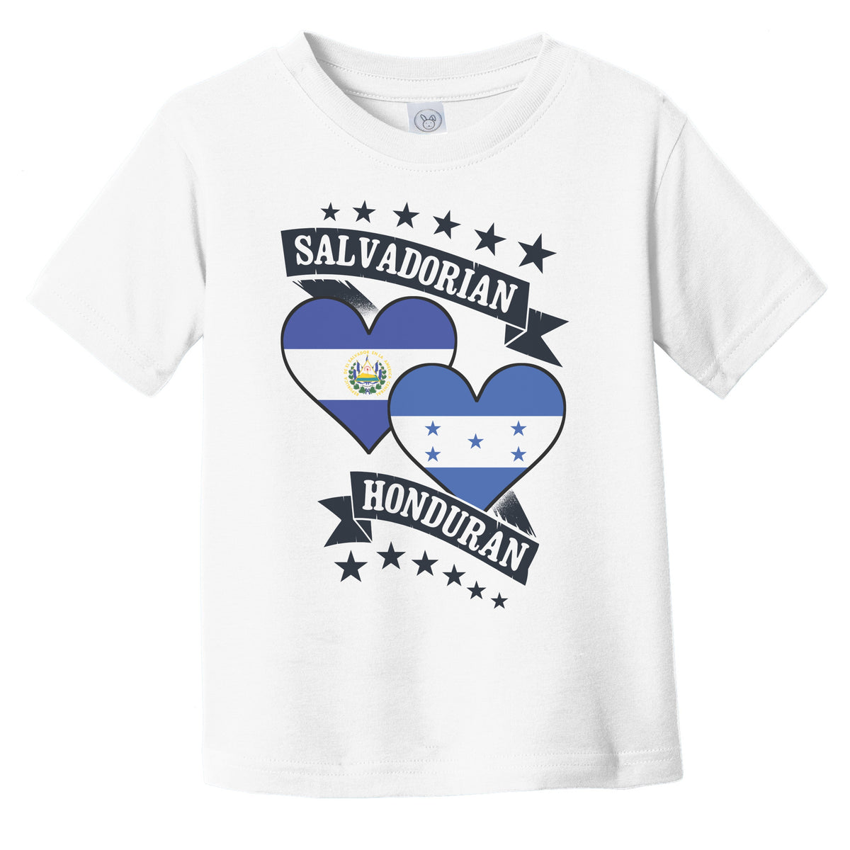 Salvadorian Honduran Heart Flags El Salvador Honduras Infant Toddler T-Shirt