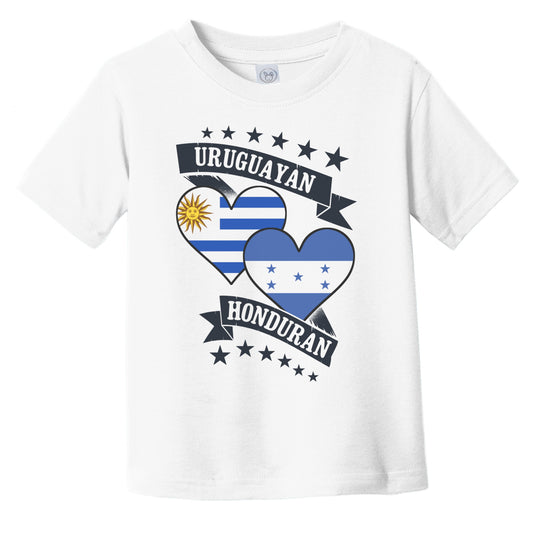 Uruguayan Honduran Heart Flags Uruguay Honduras Infant Toddler T-Shirt