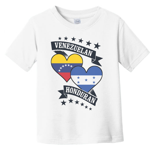Venezuelan Honduran Heart Flags Venezuela Honduras Infant Toddler T-Shirt