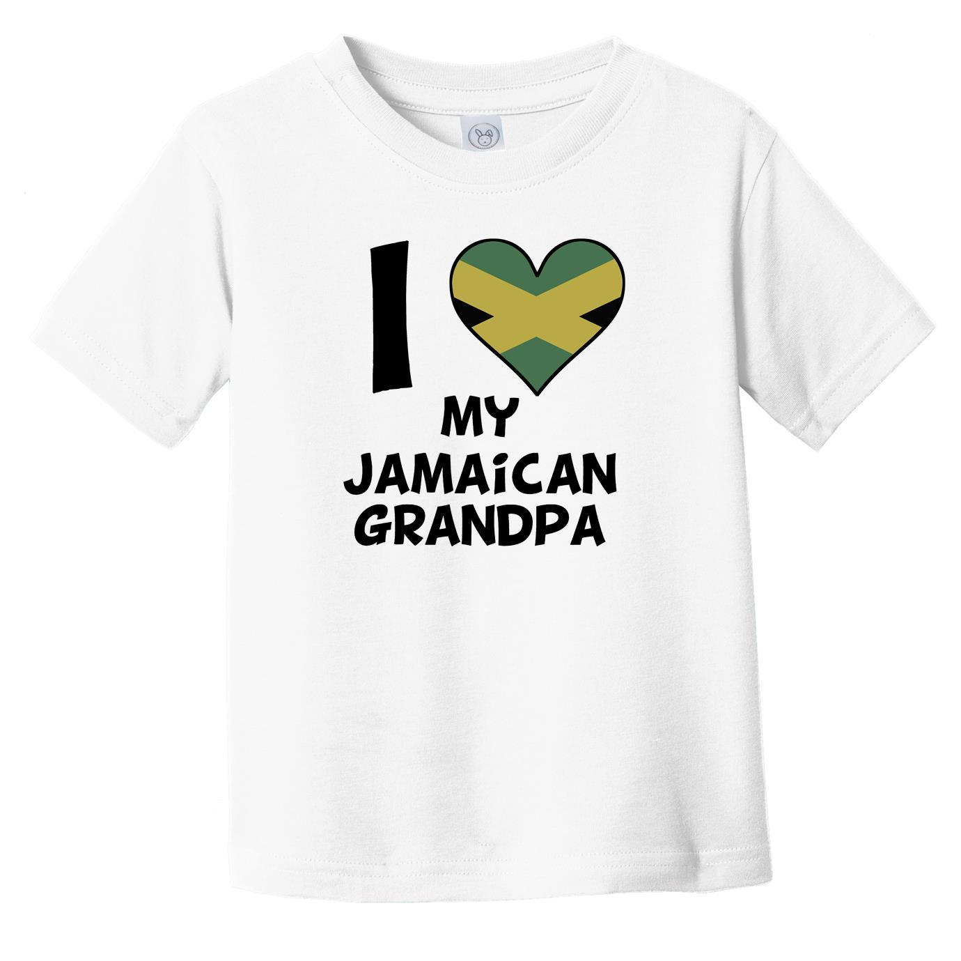 I Heart My Jamaican Grandpa Jamaica Flag Infant Toddler T-Shirt