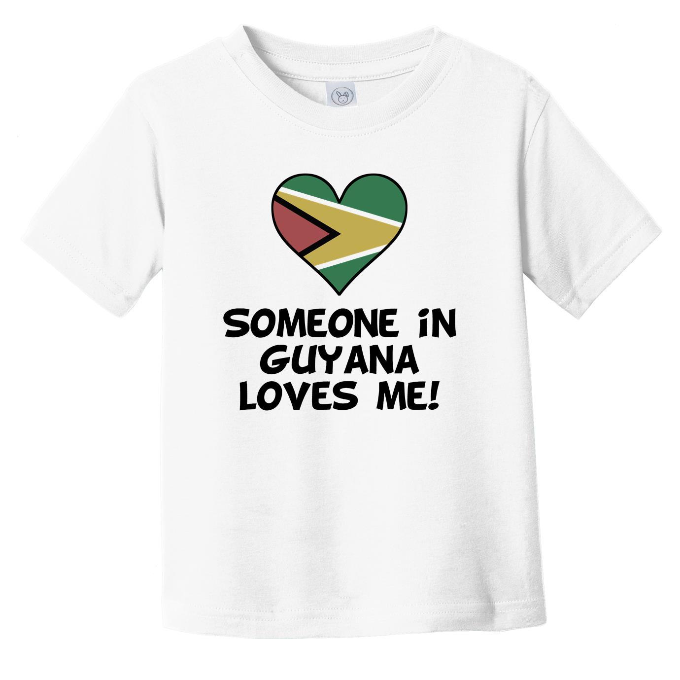 Someone In Guyana Loves Me Guyanese Flag Heart Infant Toddler T-Shirt
