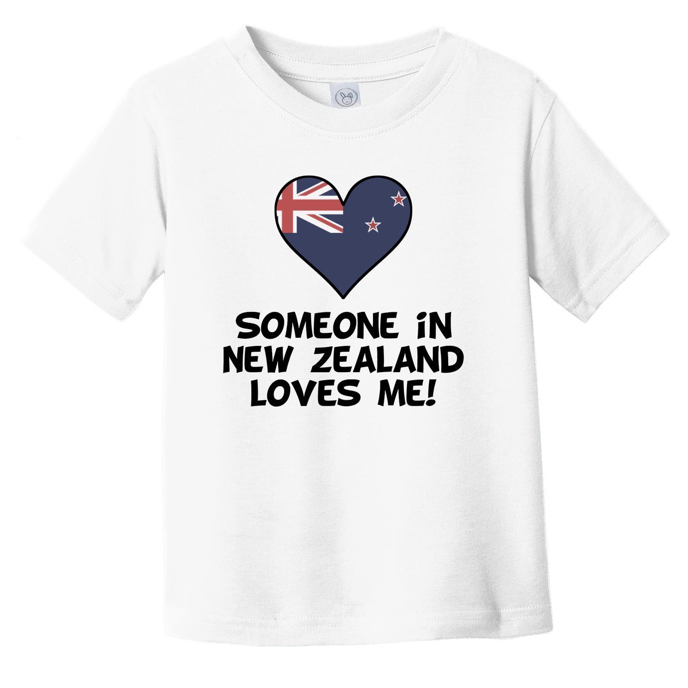 Someone In New Zealand Loves Me Kiwi Flag Heart Infant Toddler T-Shirt