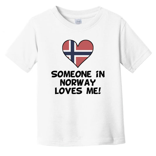 Someone In Norway Loves Me Norwegian Flag Heart Infant Toddler T-Shirt