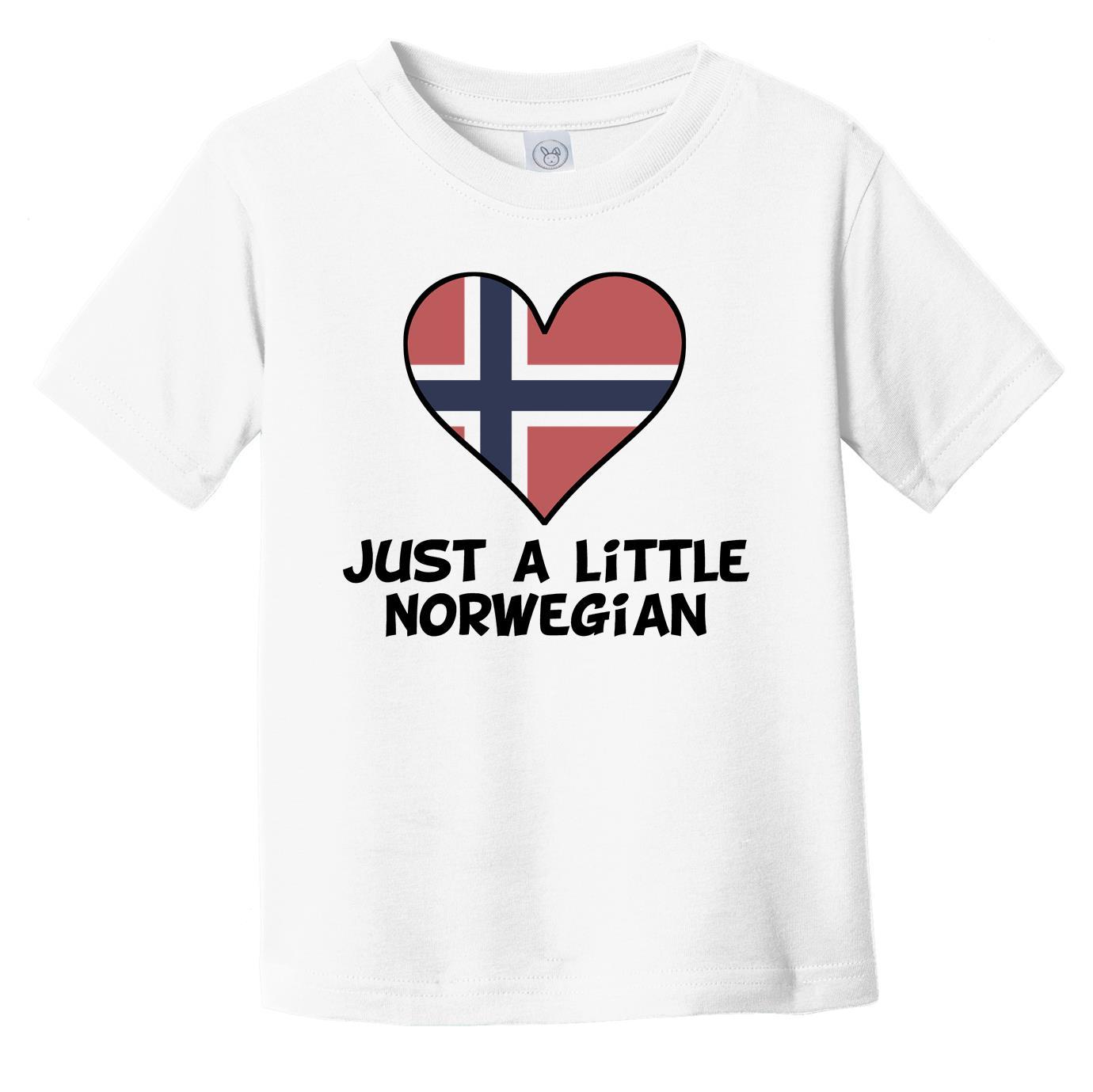 Just A Little Norwegian T-Shirt - Funny Norway Flag Infant Toddler Shirt