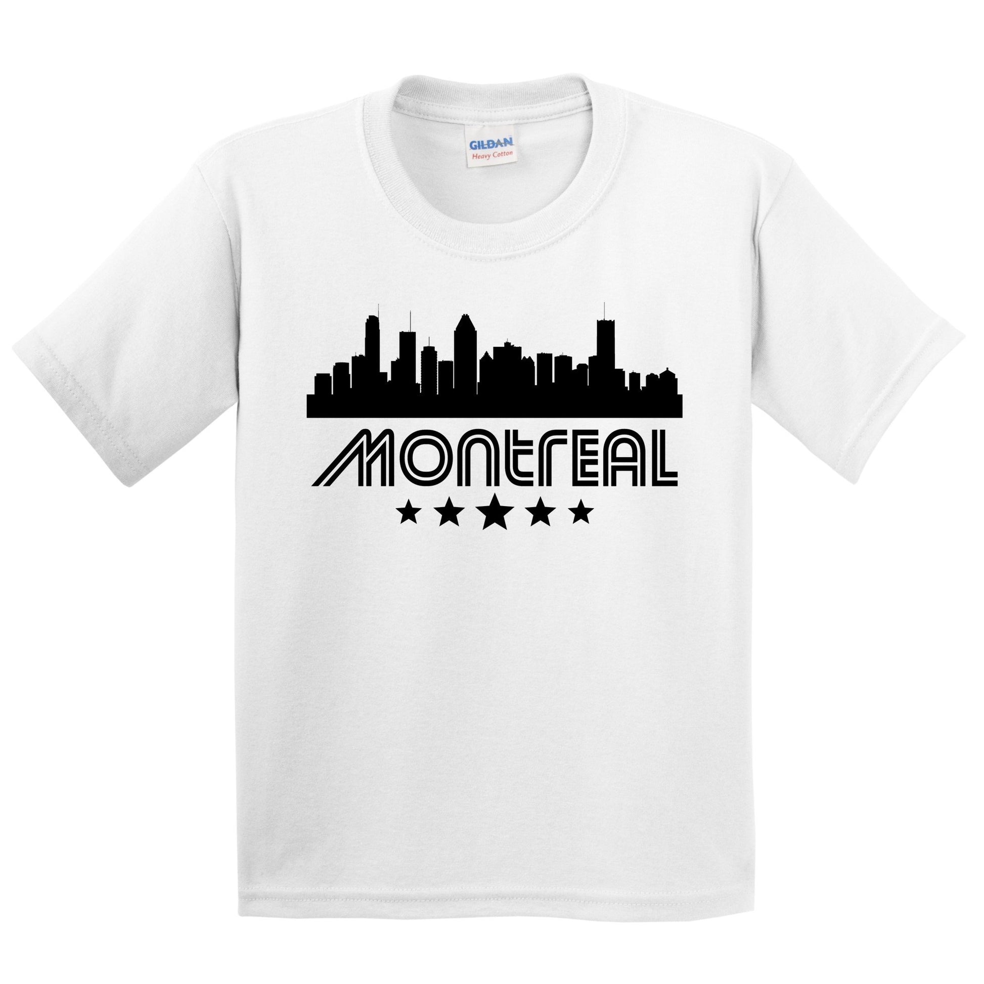 Montreal Quebec Skyline Retro Style Kids T-Shirt