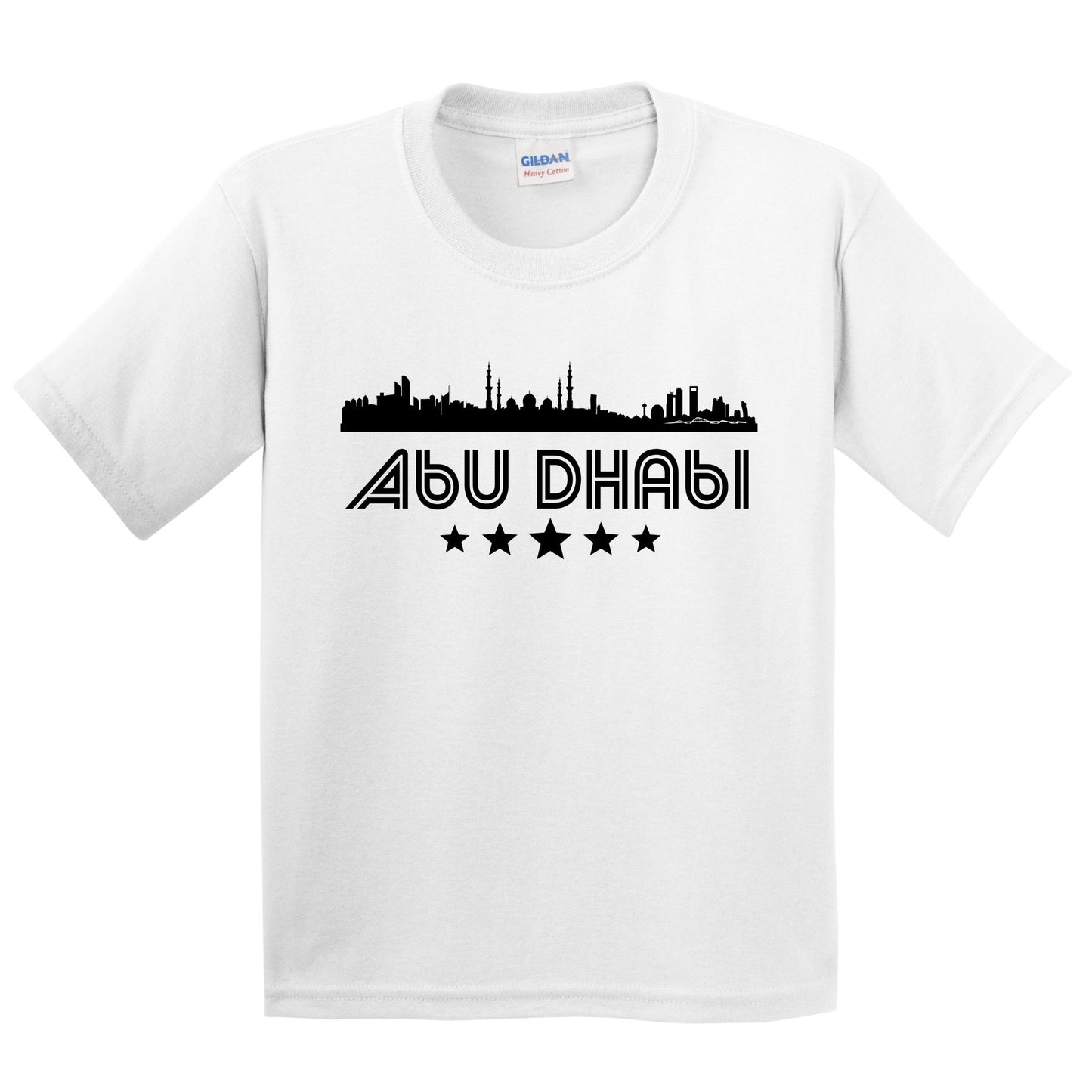 Abu Dhabi Skyline Retro Style Kids T-Shirt