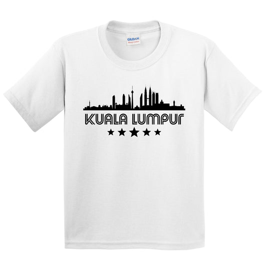 Kuala Lumpur Malaysia Skyline Retro Style Kids T-Shirt