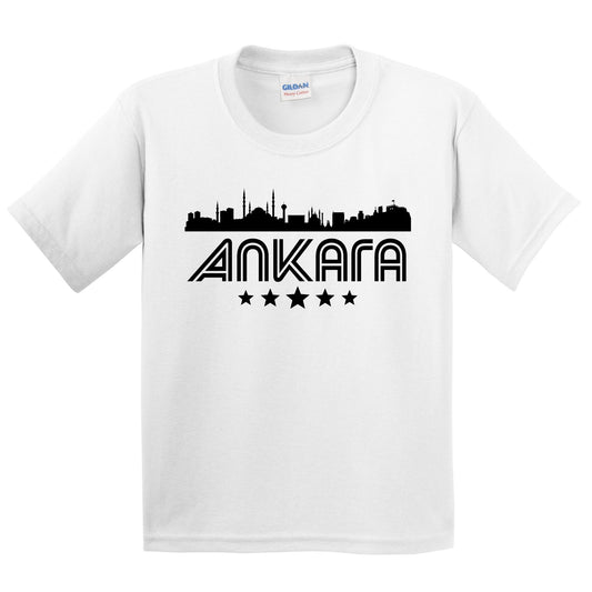 Ankara Turkey Skyline Retro Style Kids T-Shirt