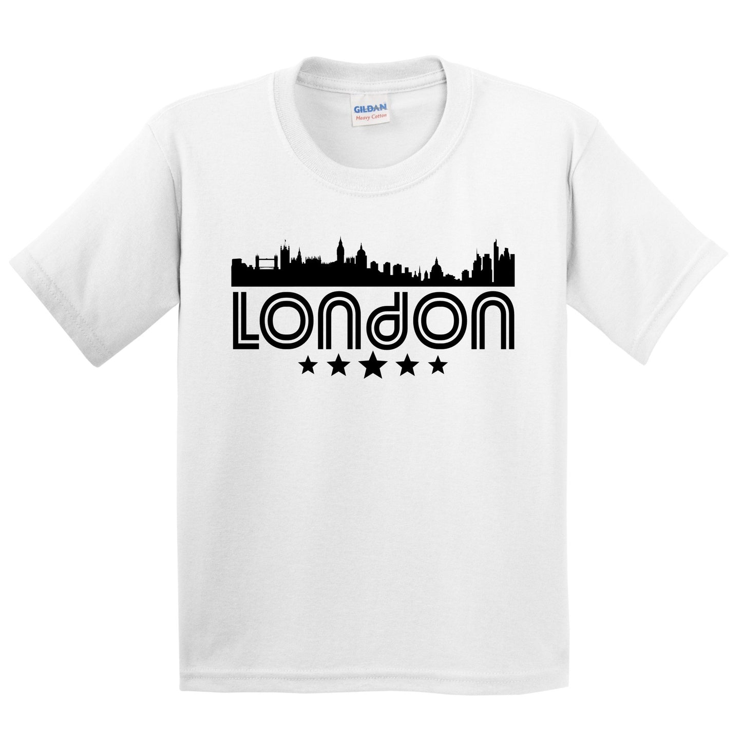 London England Skyline Retro Style Kids T-Shirt