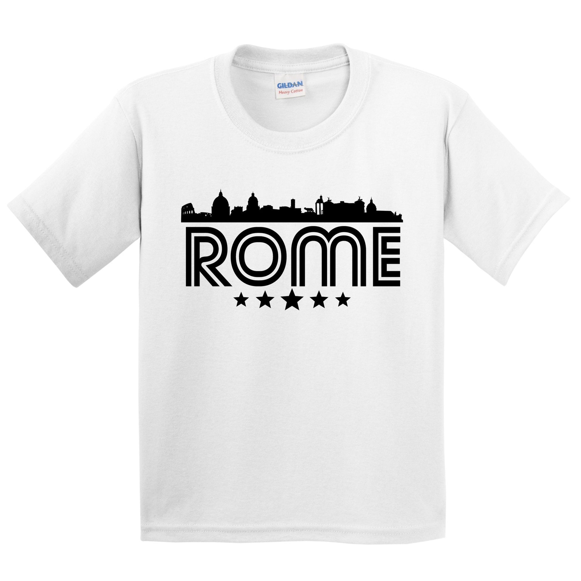 Rome Italy Skyline Retro Style Kids T-Shirt