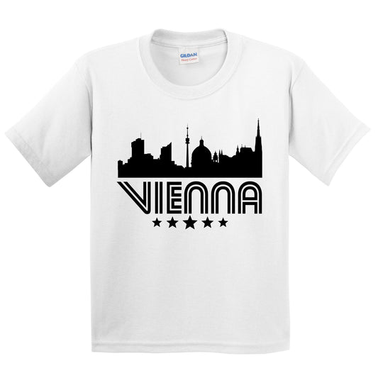 Vienna Austria Skyline Retro Style Kids T-Shirt