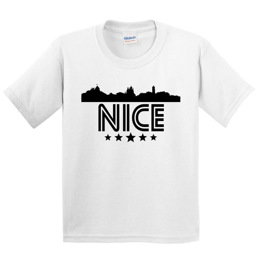 Nice France Skyline Retro Style Kids T-Shirt