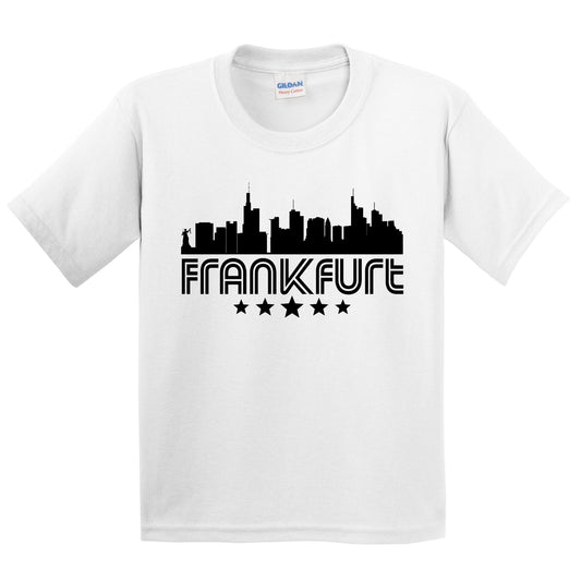 Frankfurt Germany Skyline Retro Style Kids T-Shirt