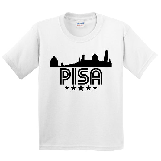 Pisa Italy Skyline Retro Style Kids T-Shirt