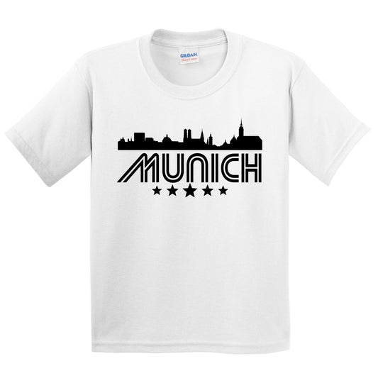 Munich Germany Skyline Retro Style Kids T-Shirt