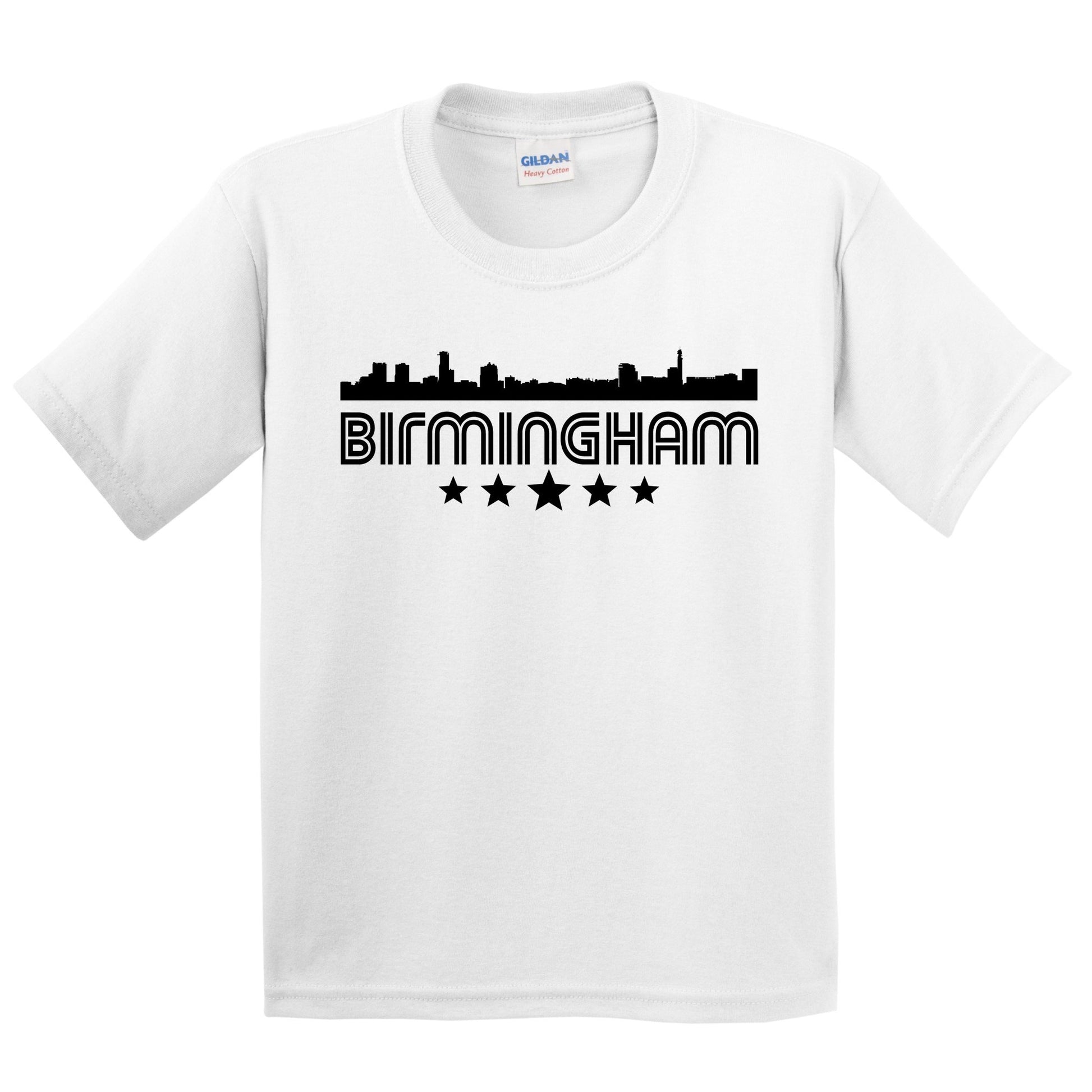 Birmingham England Skyline Retro Style Kids T-Shirt