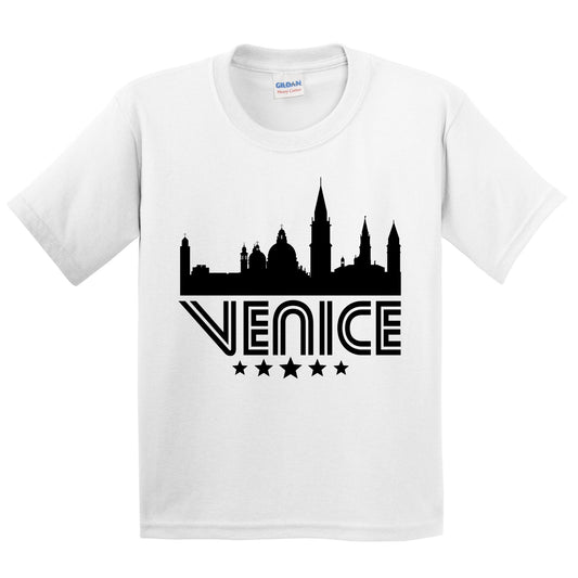 Venice Italy Skyline Retro Style Kids T-Shirt