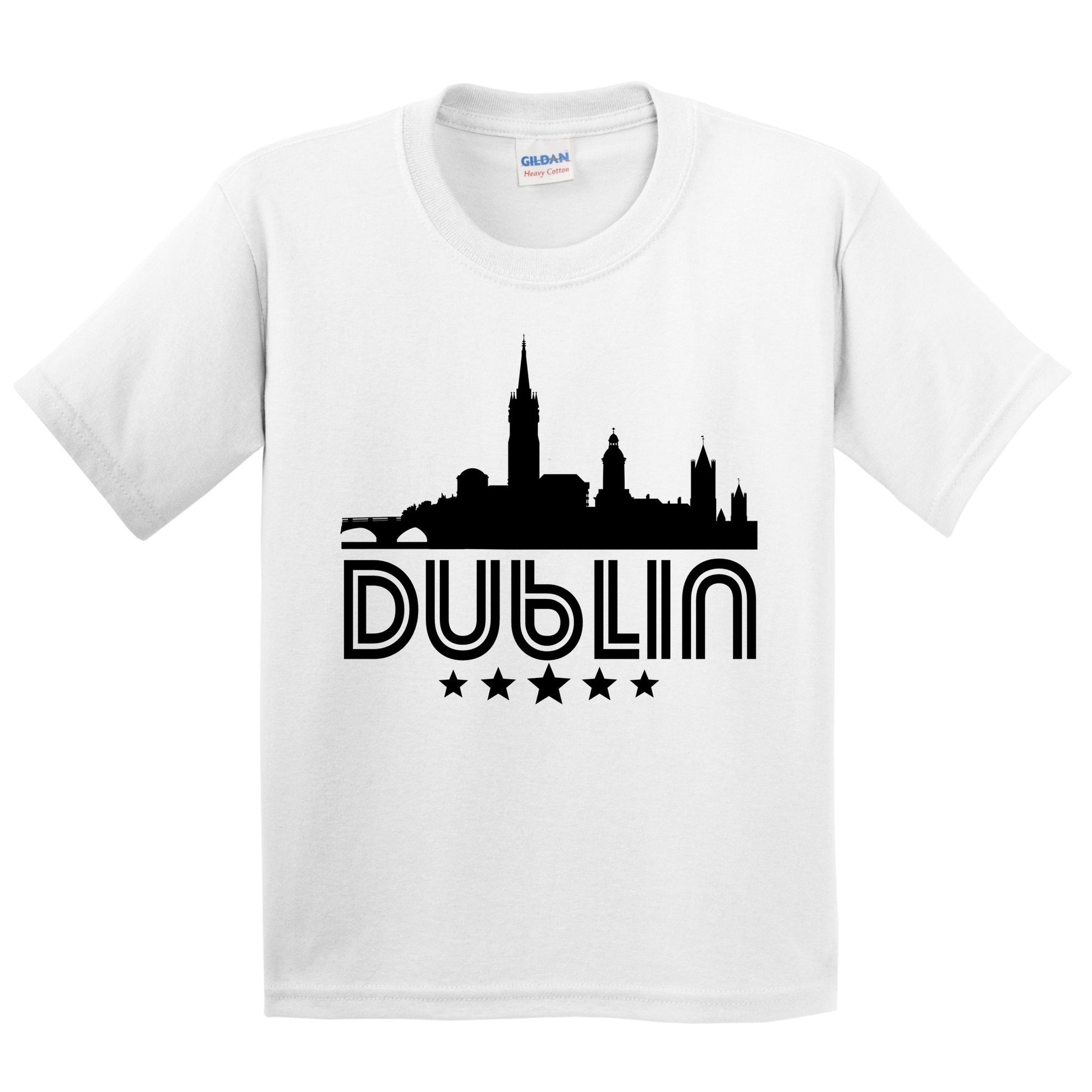 Dublin Ireland Skyline Retro Style Kids T-Shirt