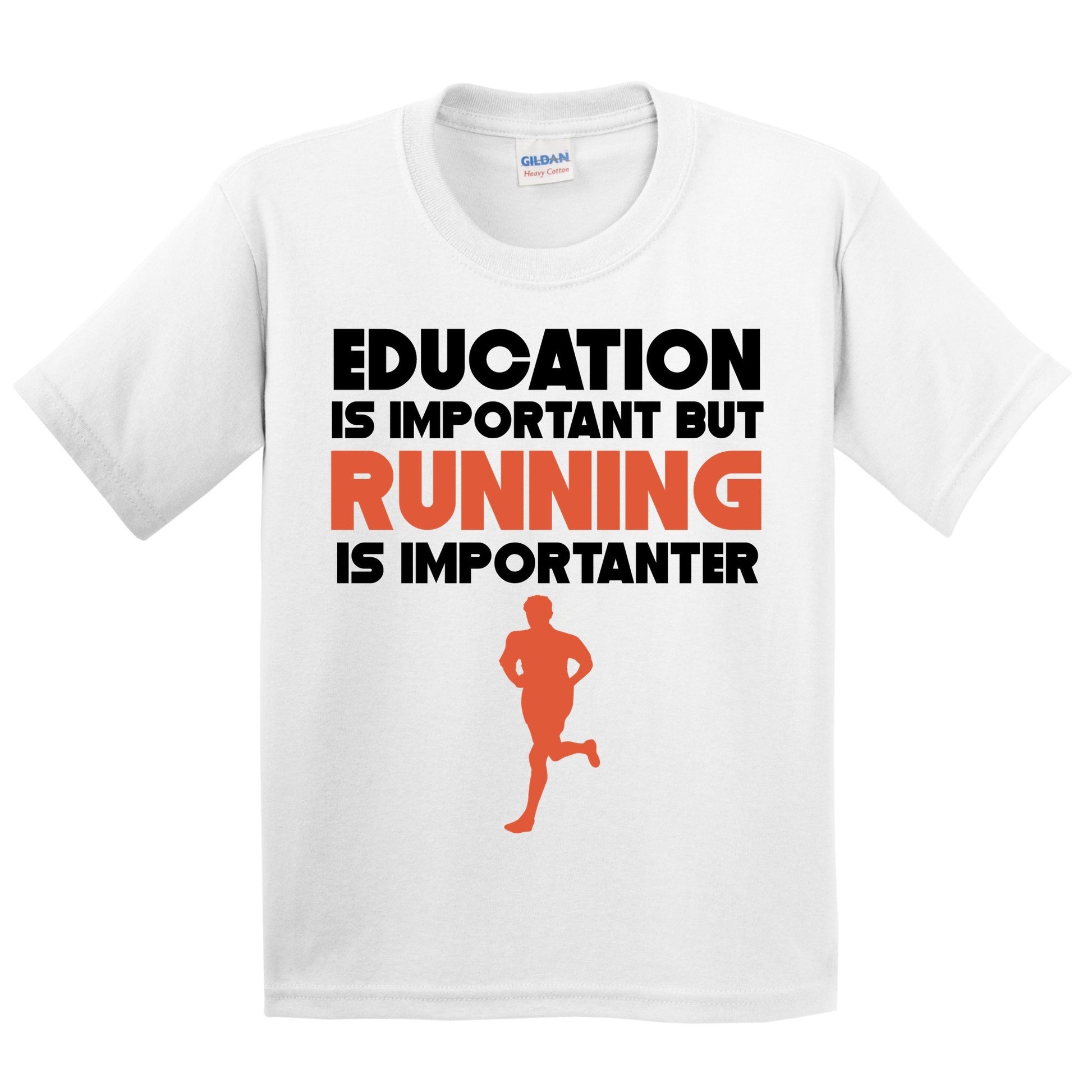 Education Is Important But Running Is Importanter Funny T-Shirt