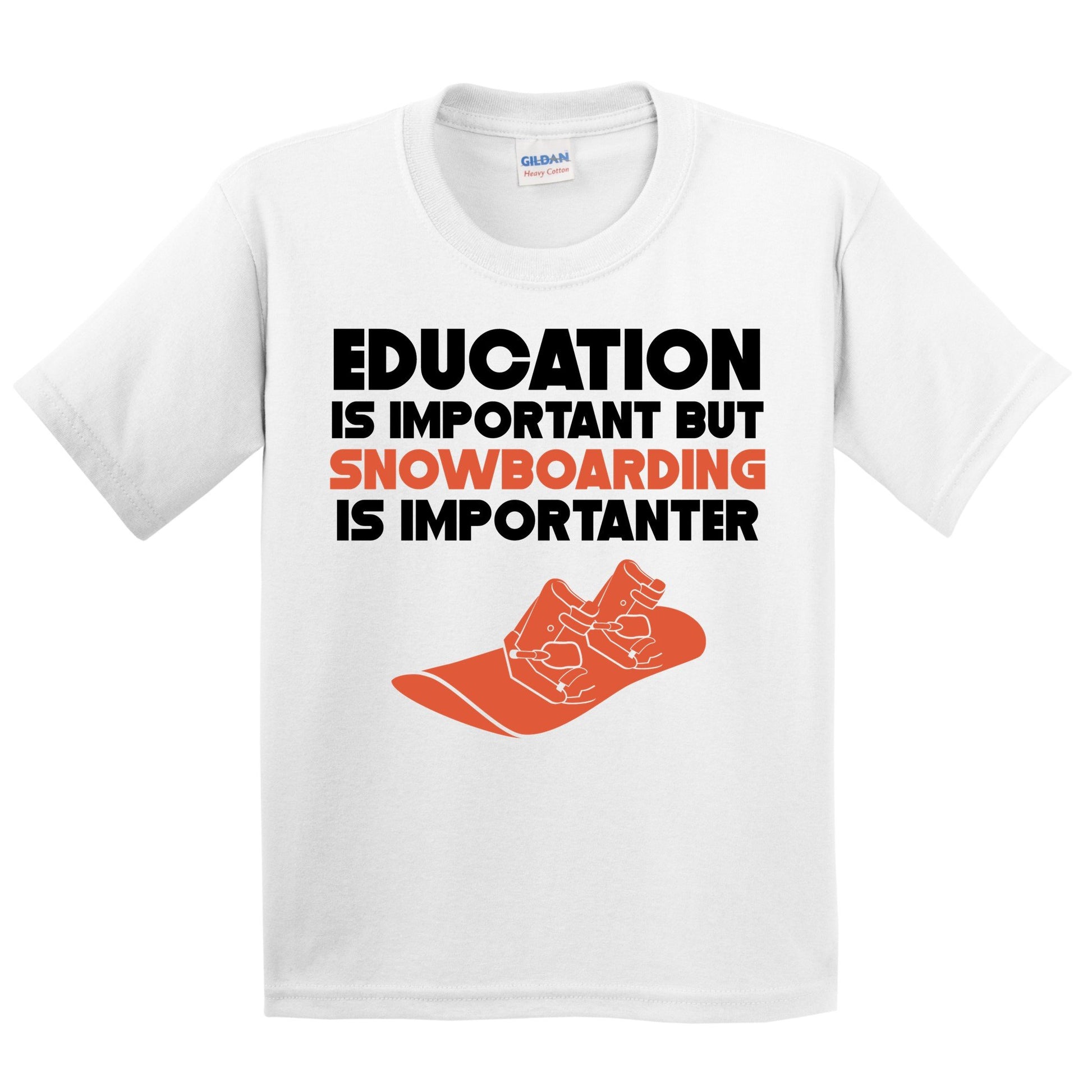 Education Is Important But Snowboarding Is Importanter Funny T-Shirt