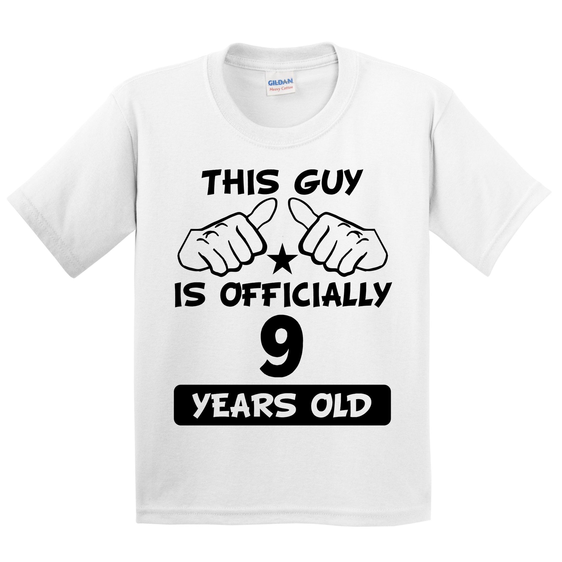 This Guy Is Officially Years Old Funny 9th Birthday Kids T-Shirt