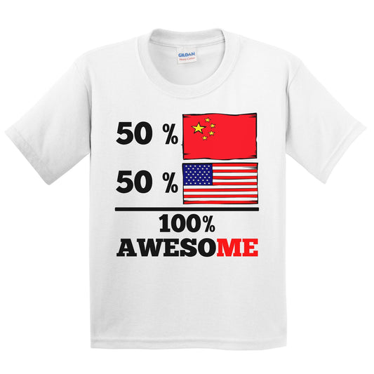 50% Chinese 50% American 100% Awesome Kids Youth T-Shirt