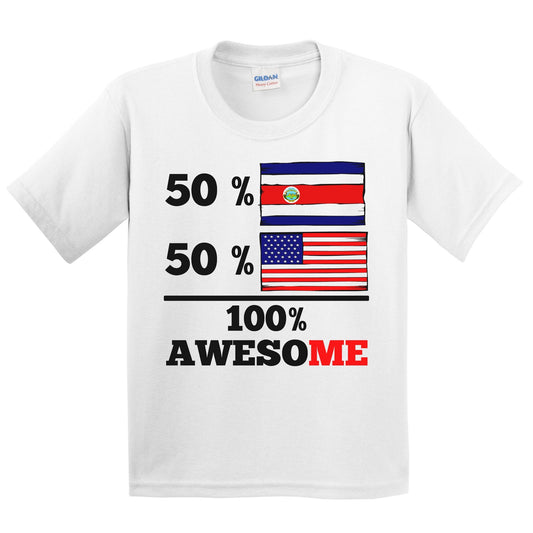 50% Costa Rican 50% American 100% Awesome Kids Youth T-Shirt