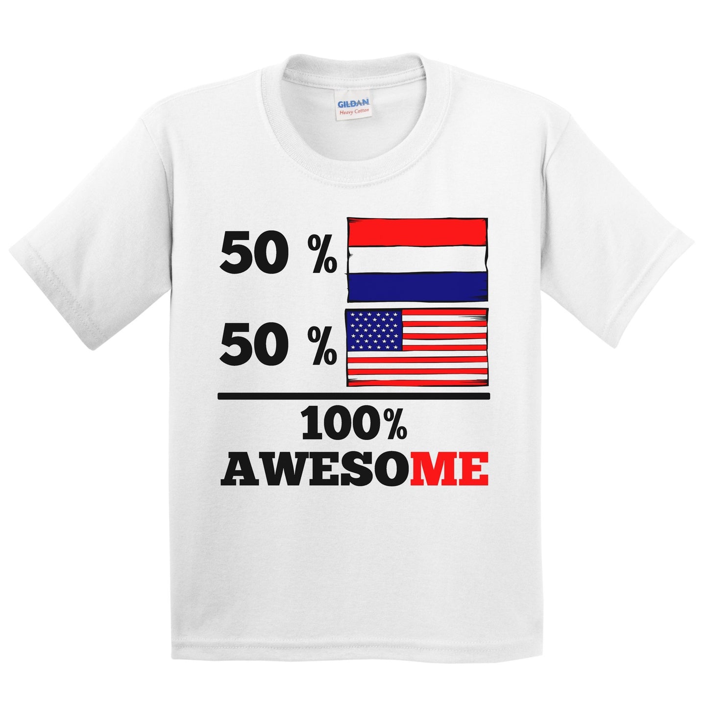 50% Dutch 50% American 100% Awesome Kids Youth T-Shirt