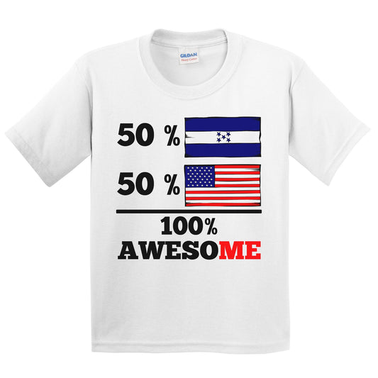 50% Honduran 50% American 100% Awesome Kids Youth T-Shirt