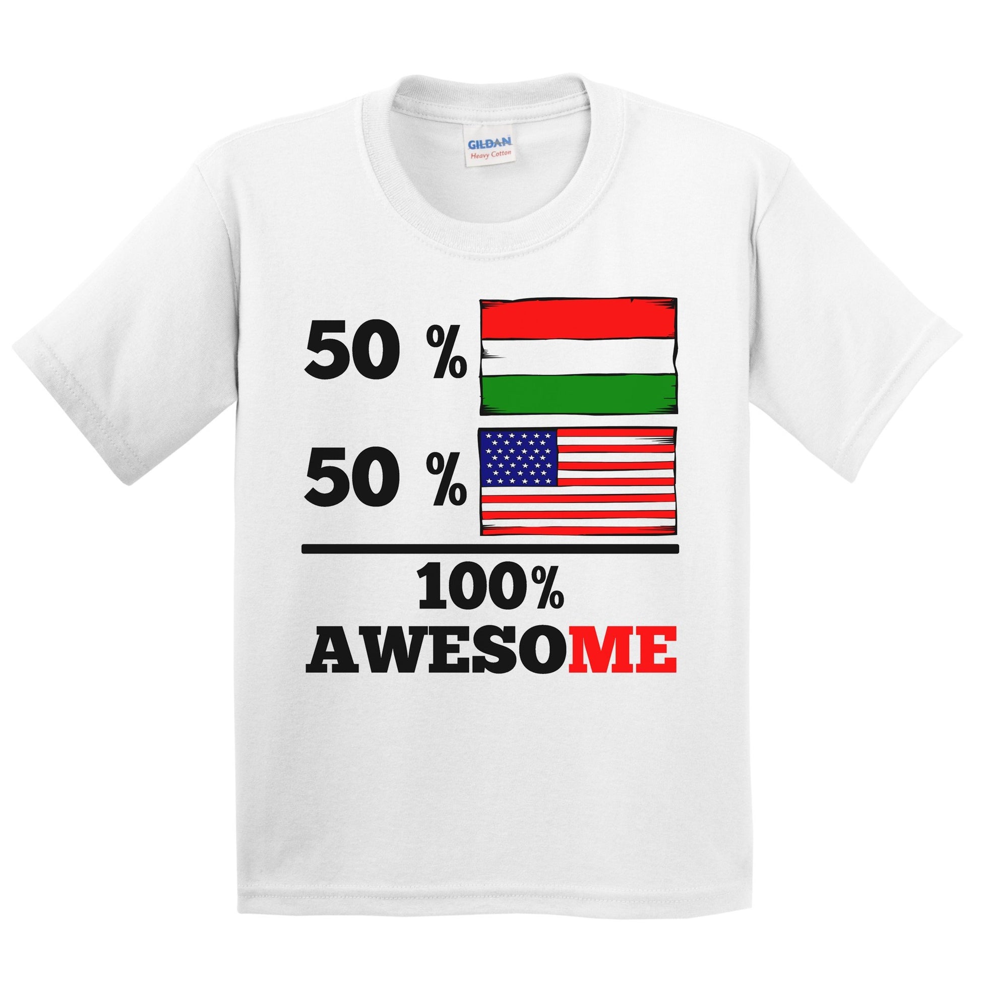 50% Hungarian 50% American 100% Awesome Kids Youth T-Shirt