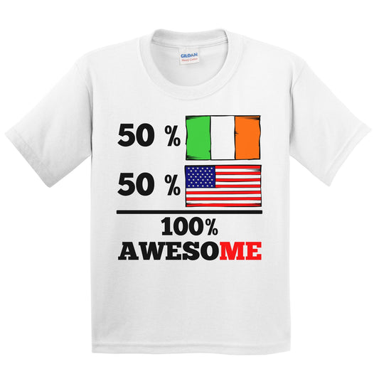 50% Irish 50% American 100% Awesome Kids Youth T-Shirt