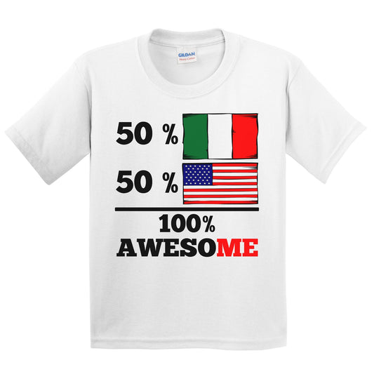 50% Italian 50% American 100% Awesome Kids Youth T-Shirt