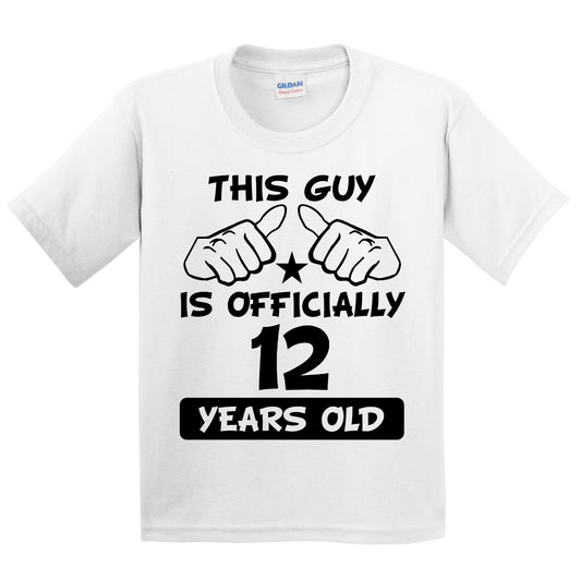 This Guy Is Officially 12 Years Old Cool 12th Birthday Kids T-Shirt