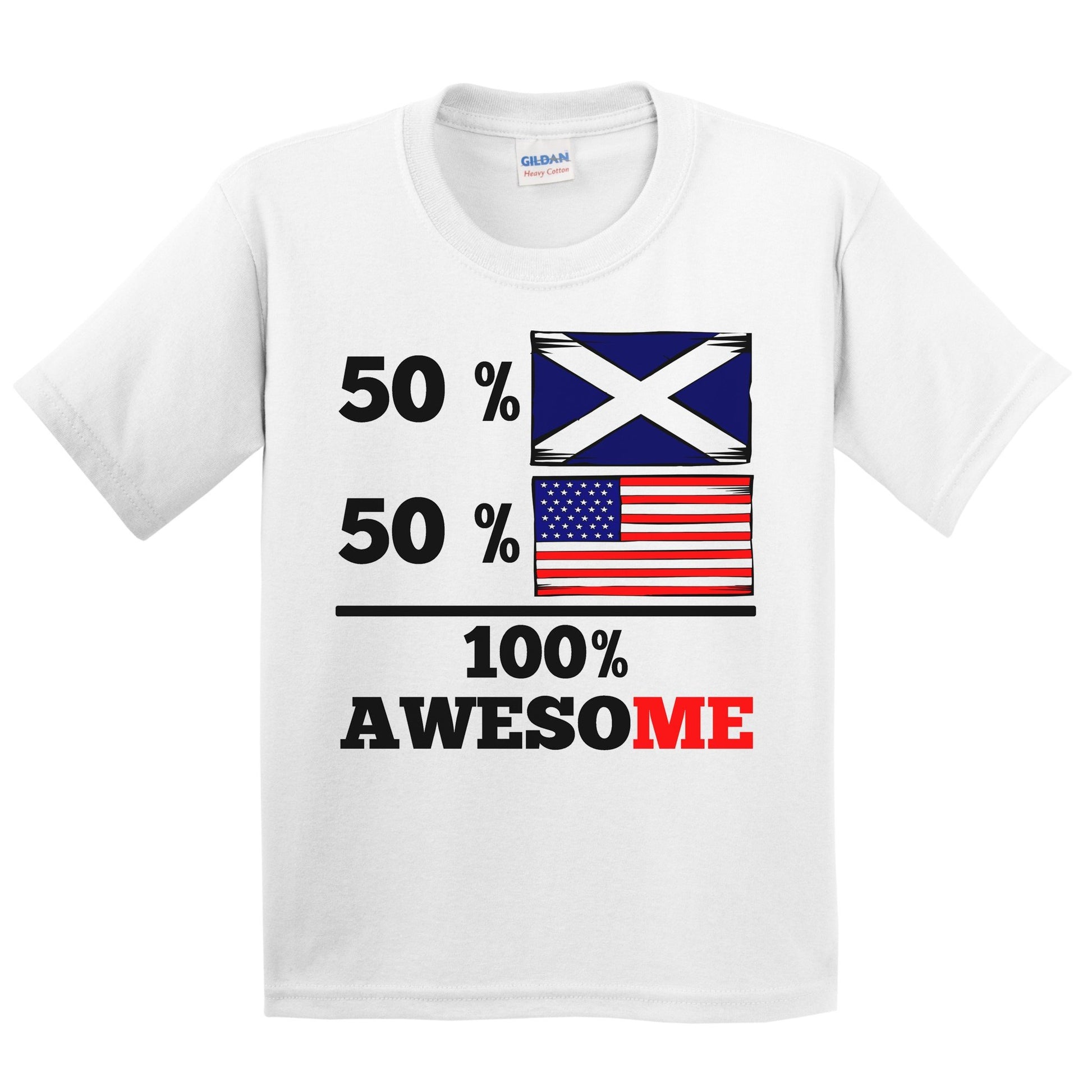 50% Scottish 50% American 100% Awesome Kids Youth T-Shirt