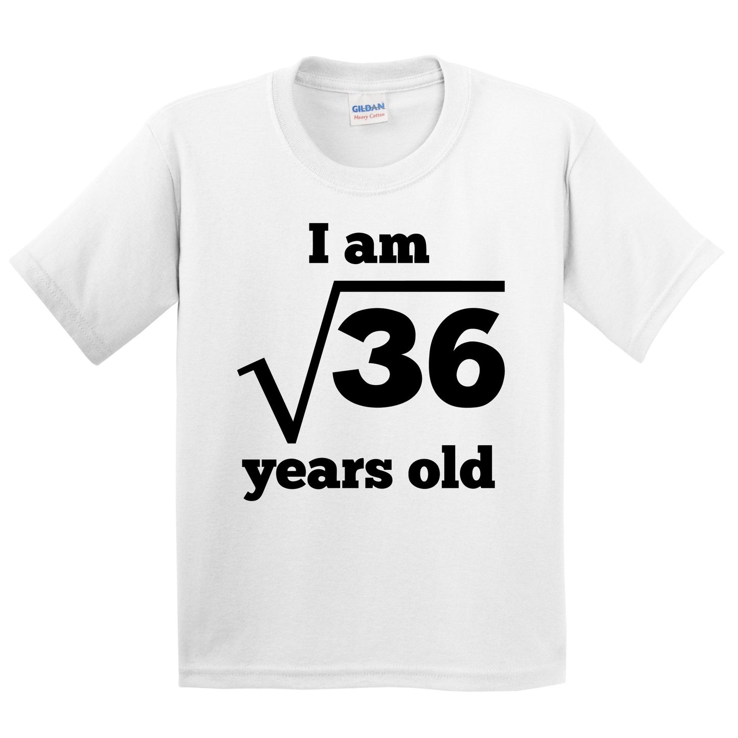 Square Root 6 Years Old Funny 6th Birthday Kids T-Shirt For Kids