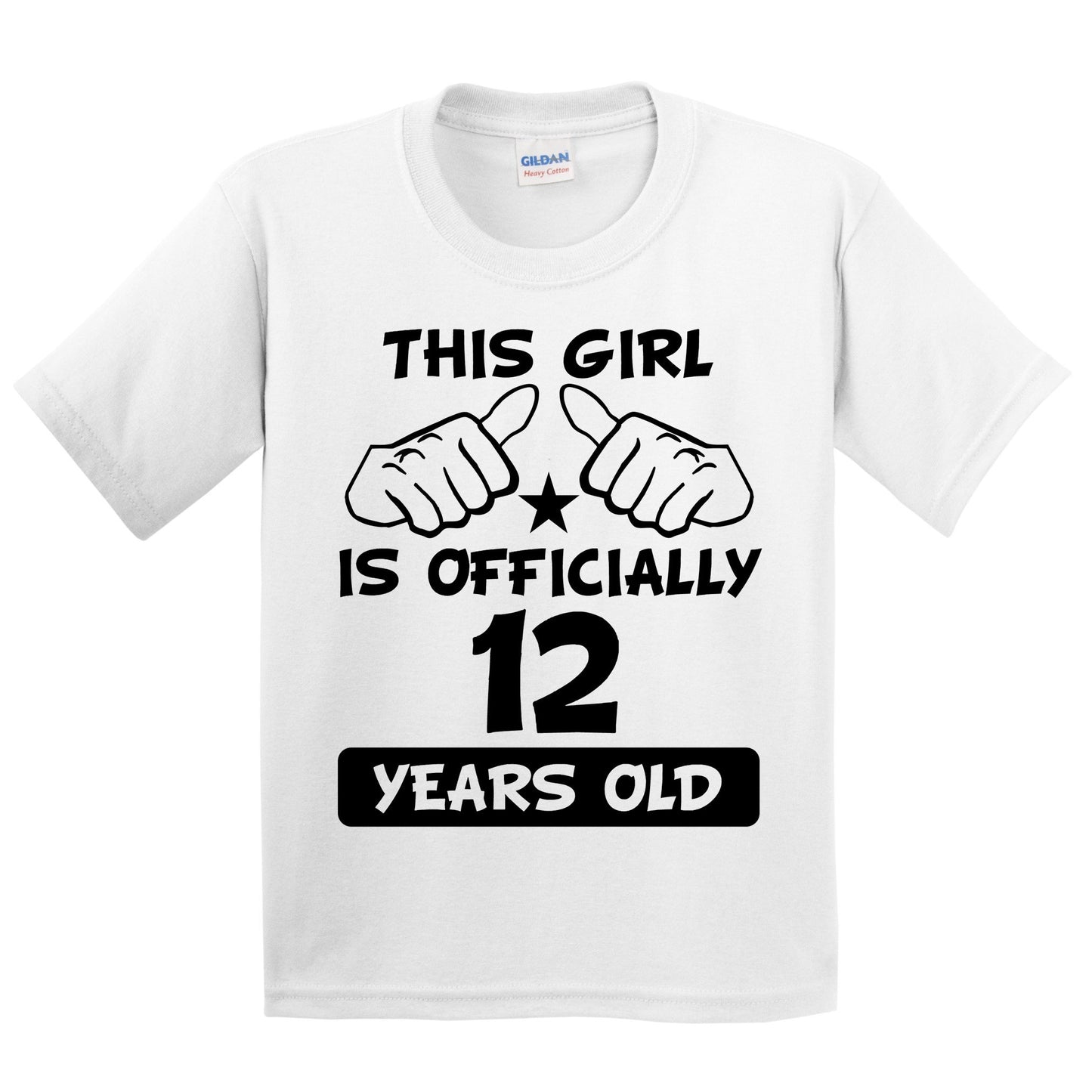 This Girl Is Officially 12 Years Old Fun 12th Birthday Kids T-Shirt