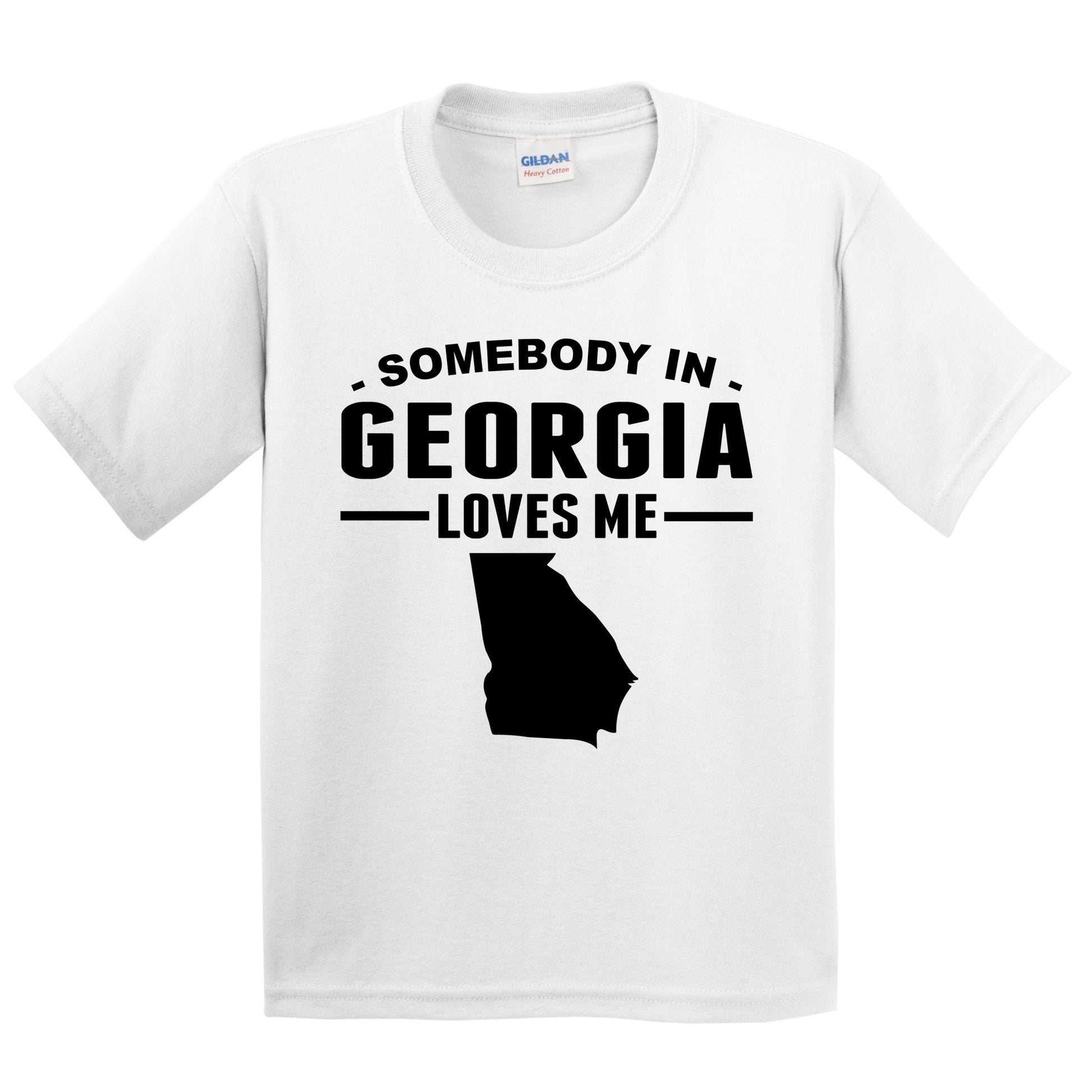 Somebody In Georgia Loves Me Kids T-Shirt - Georgia Youth Shirt