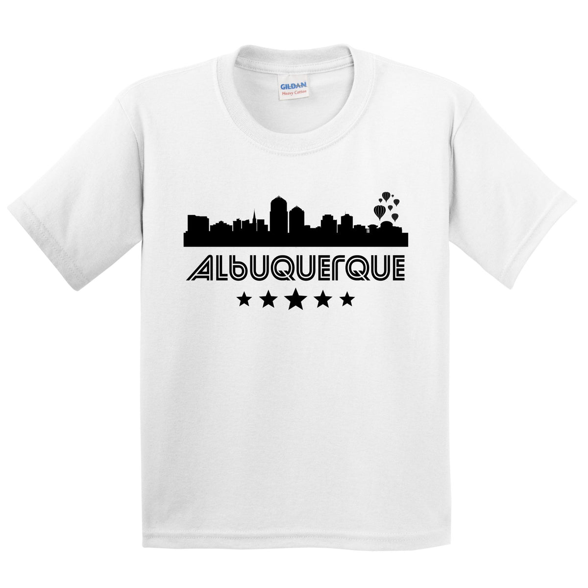 Albuquerque New Mexico Skyline Retro Style Kids T-Shirt