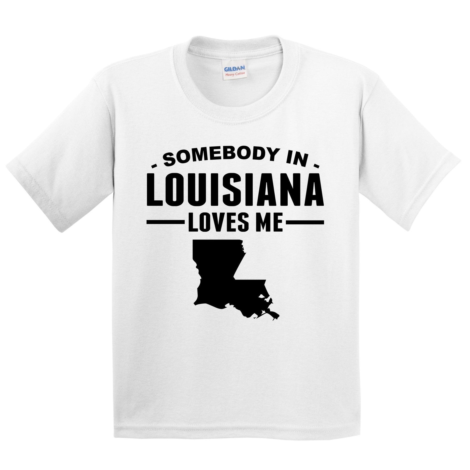 Somebody In Louisiana Loves Me Kids T-Shirt - Louisiana Youth Shirt