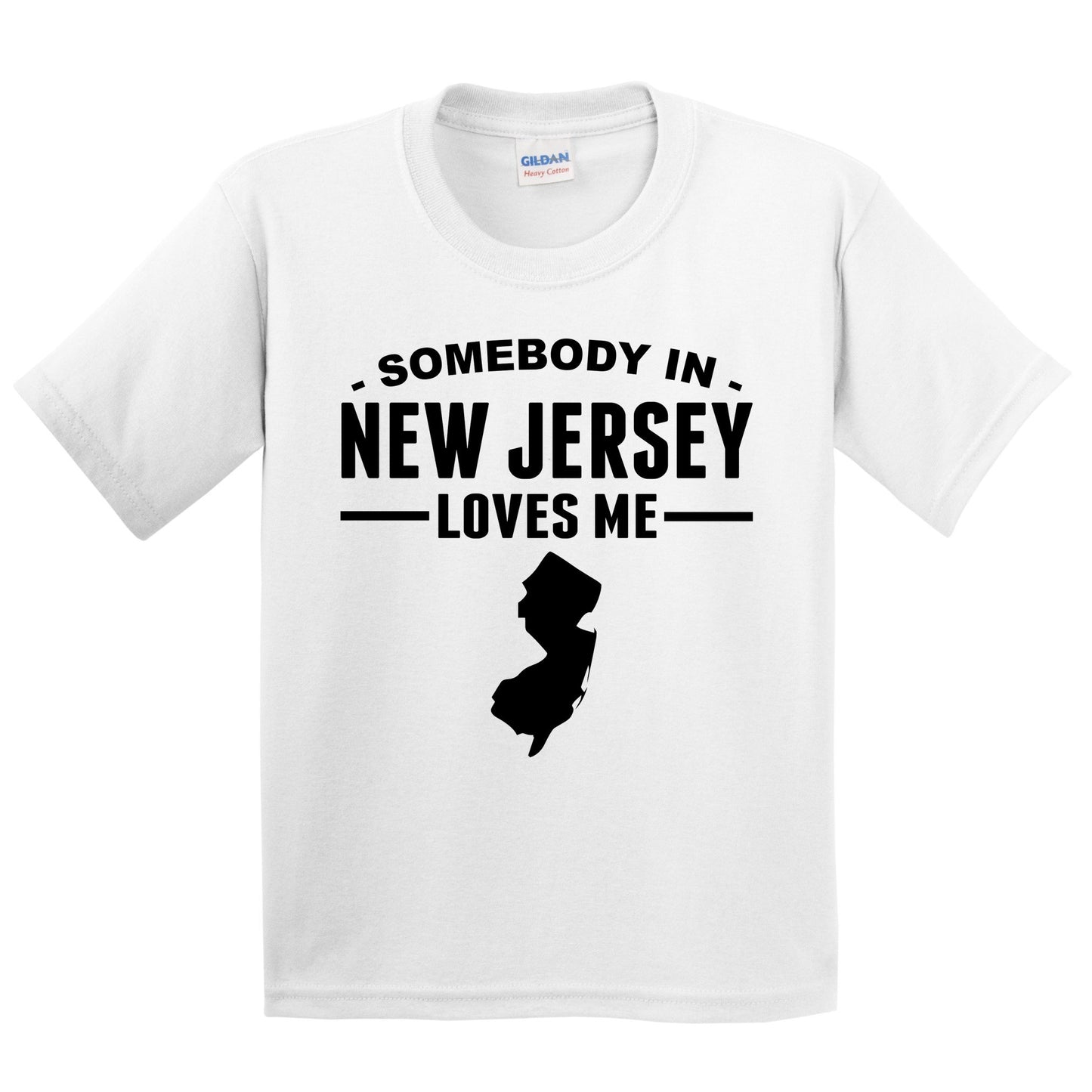 Somebody In New Jersey Loves Me Kids T-Shirt - New Jersey Youth Shirt