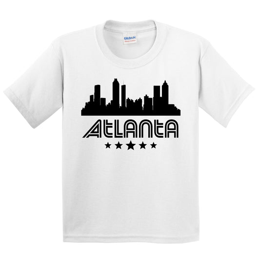 Atlanta Georgia Skyline Retro Style Kids T-Shirt