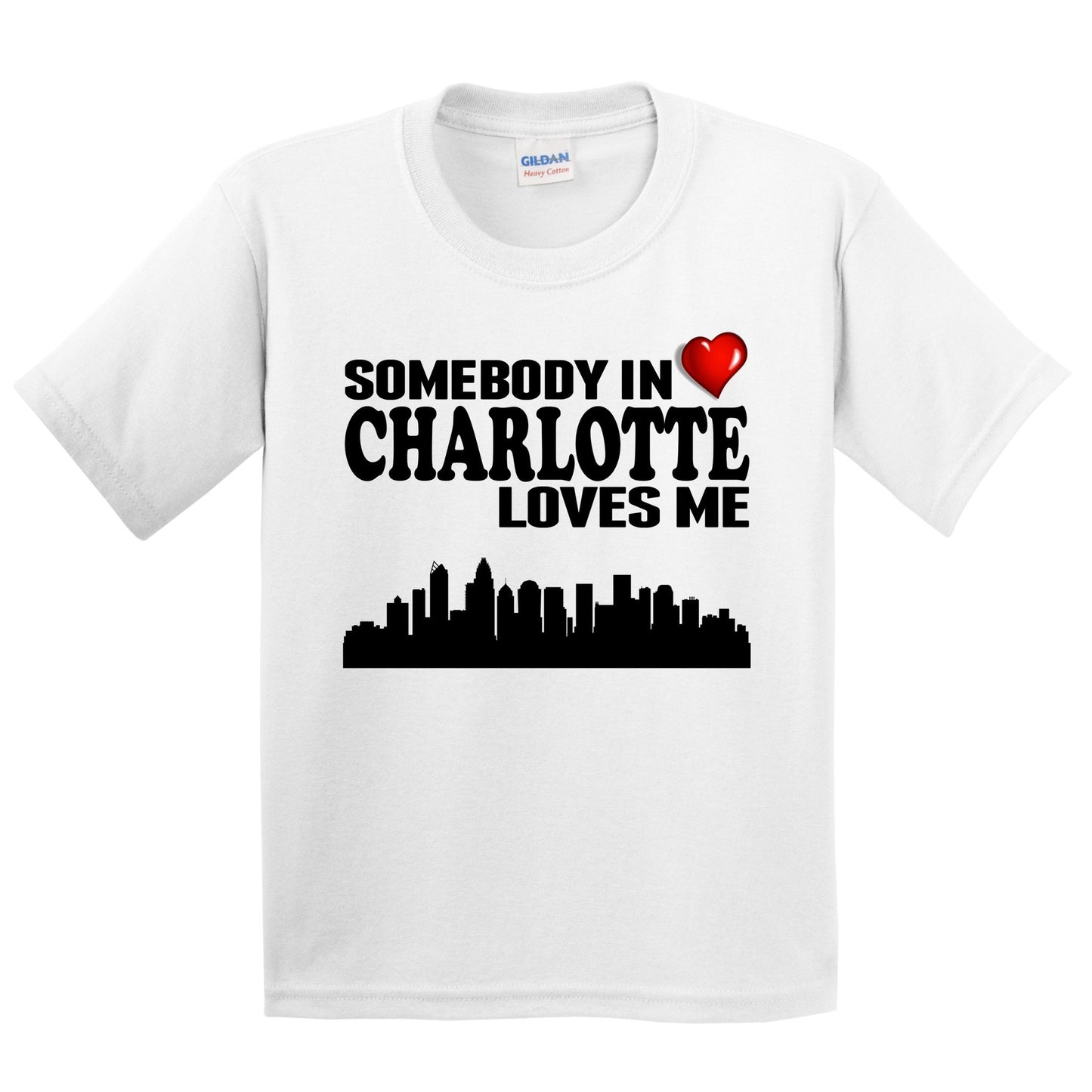 Somebody In Charlotte Loves Me Kids Youth T-Shirt