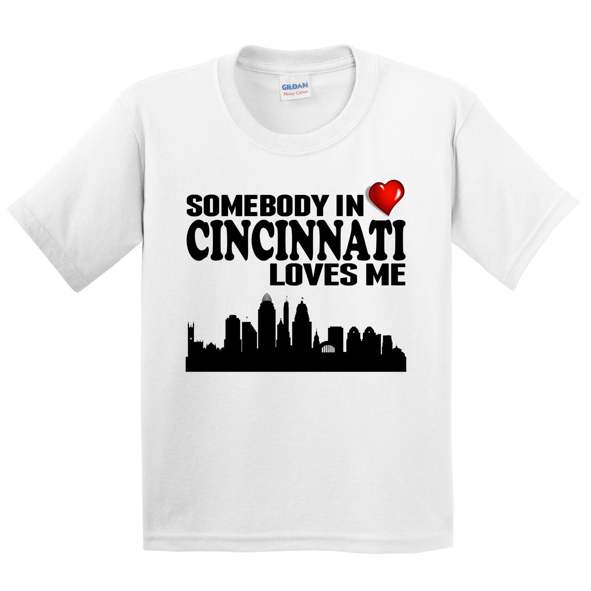 Somebody In Cincinnati Loves Me Kids Youth T-Shirt