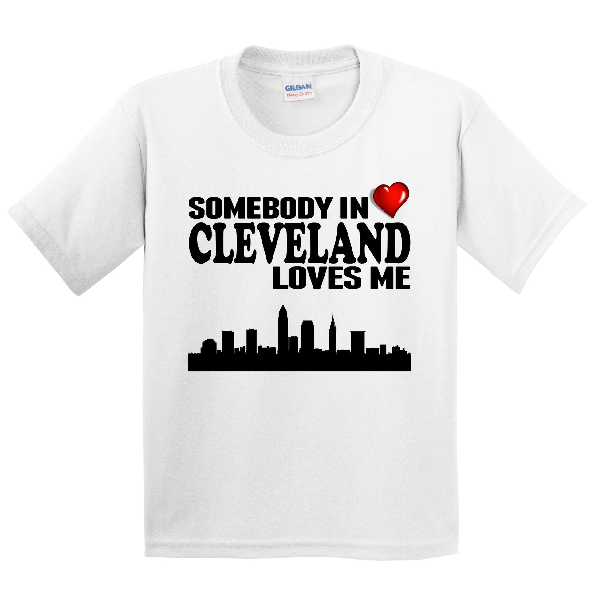 Somebody In Cleveland Loves Me Kids Youth T-Shirt