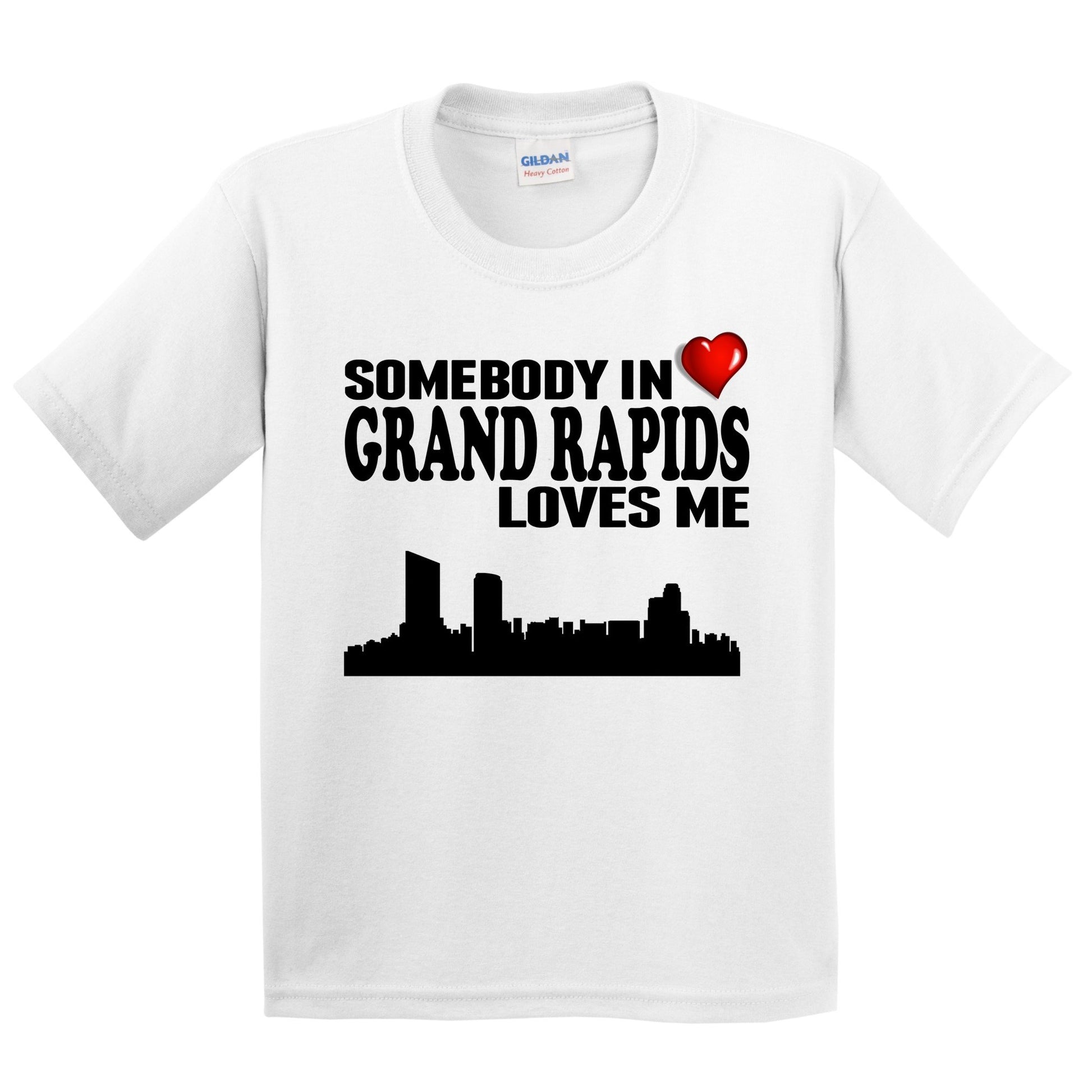 Somebody In Grand Rapids Loves Me Kids Youth T-Shirt